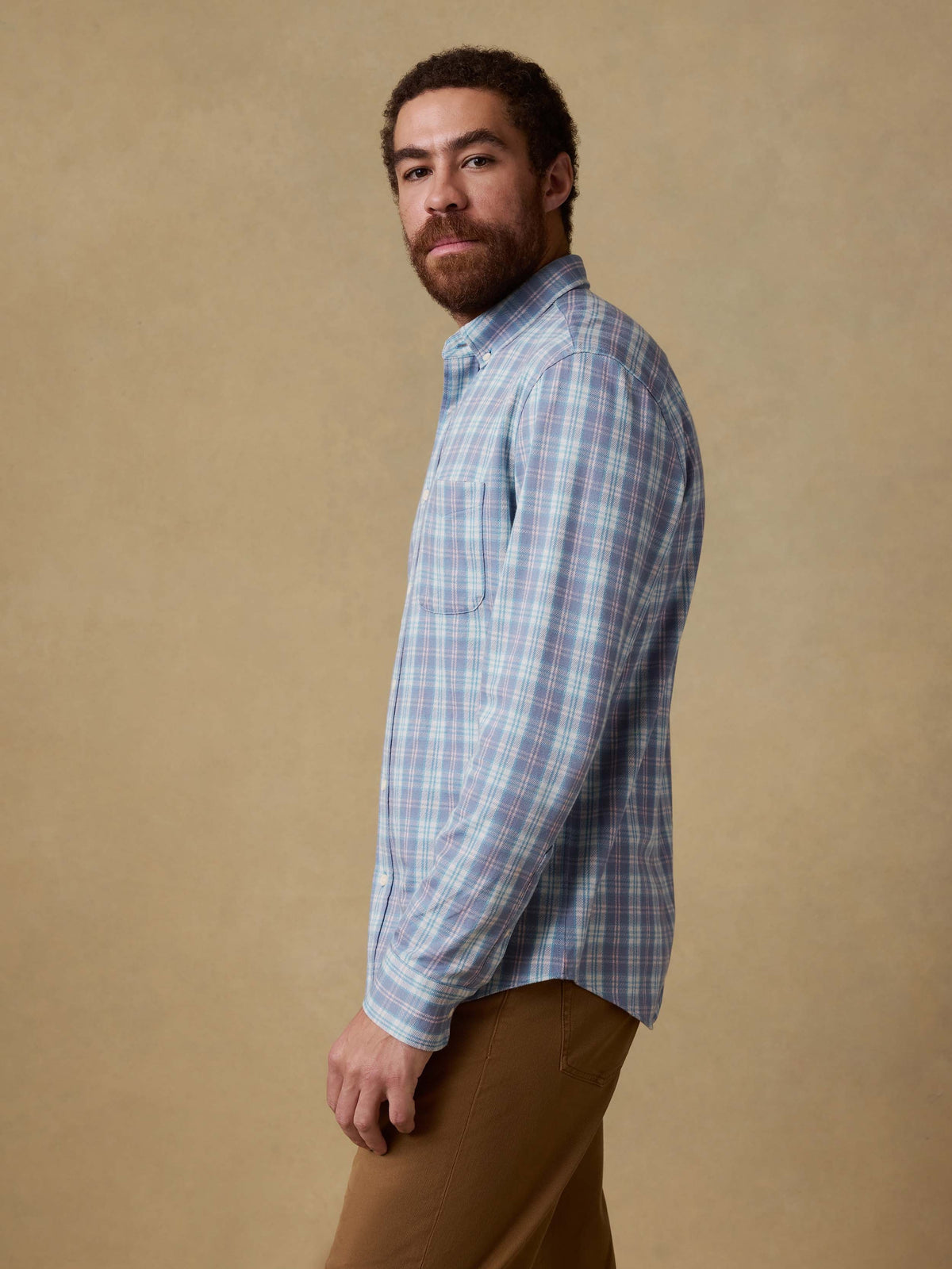 Coastline Knit Shirt - Summer Teal Plaid