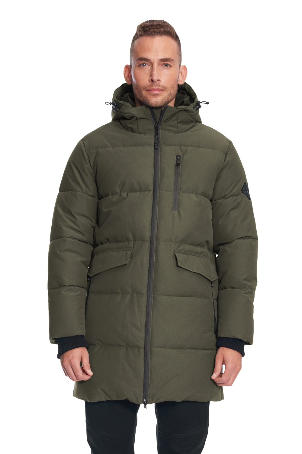 JASPER | MEN'S VEGAN DOWN (RECYCLED) PUFFER COAT, OLIVE
