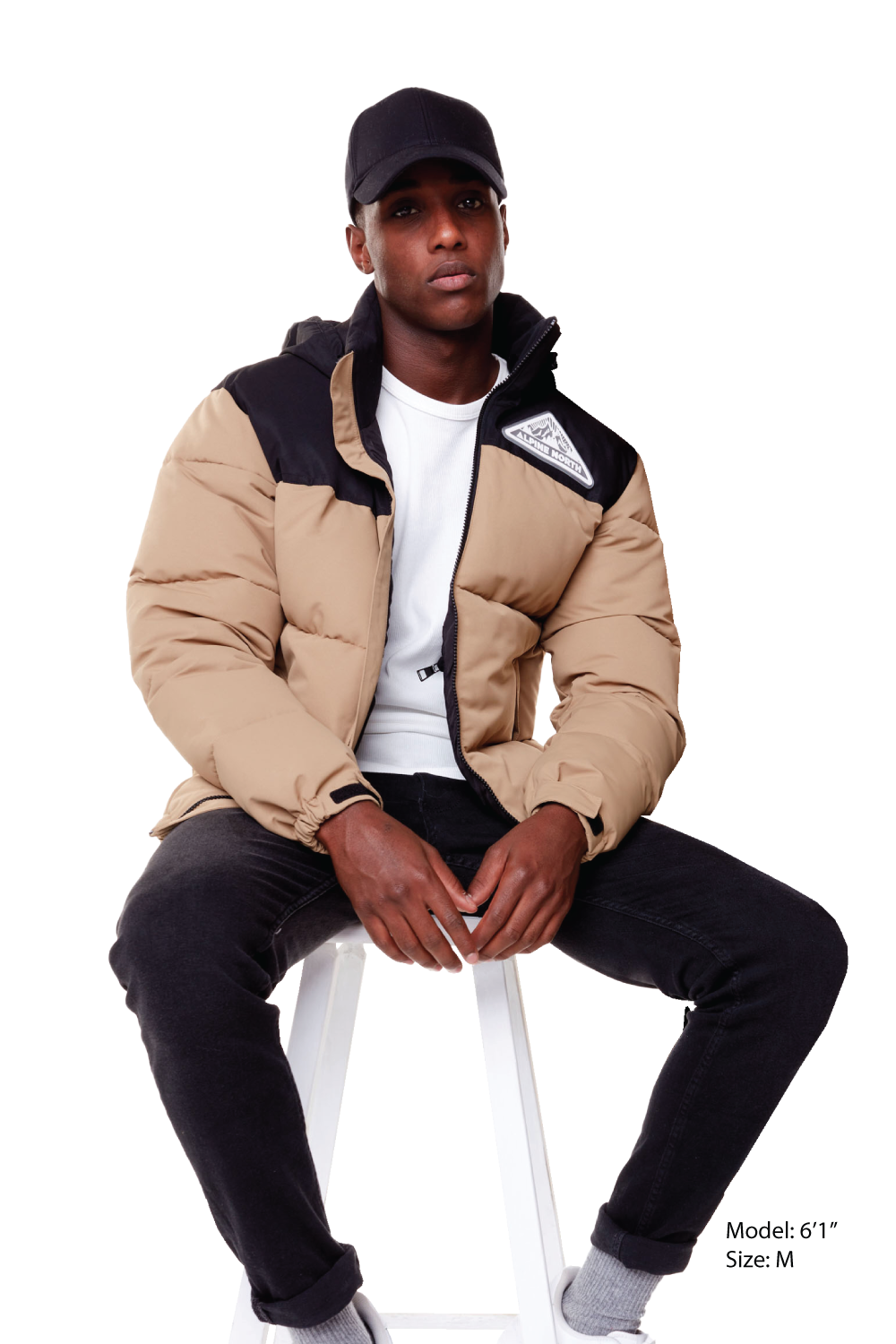 TUKTUT | MEN'S VEGAN DOWN (RECYCLED) PUFFER JACKET, CAMEL