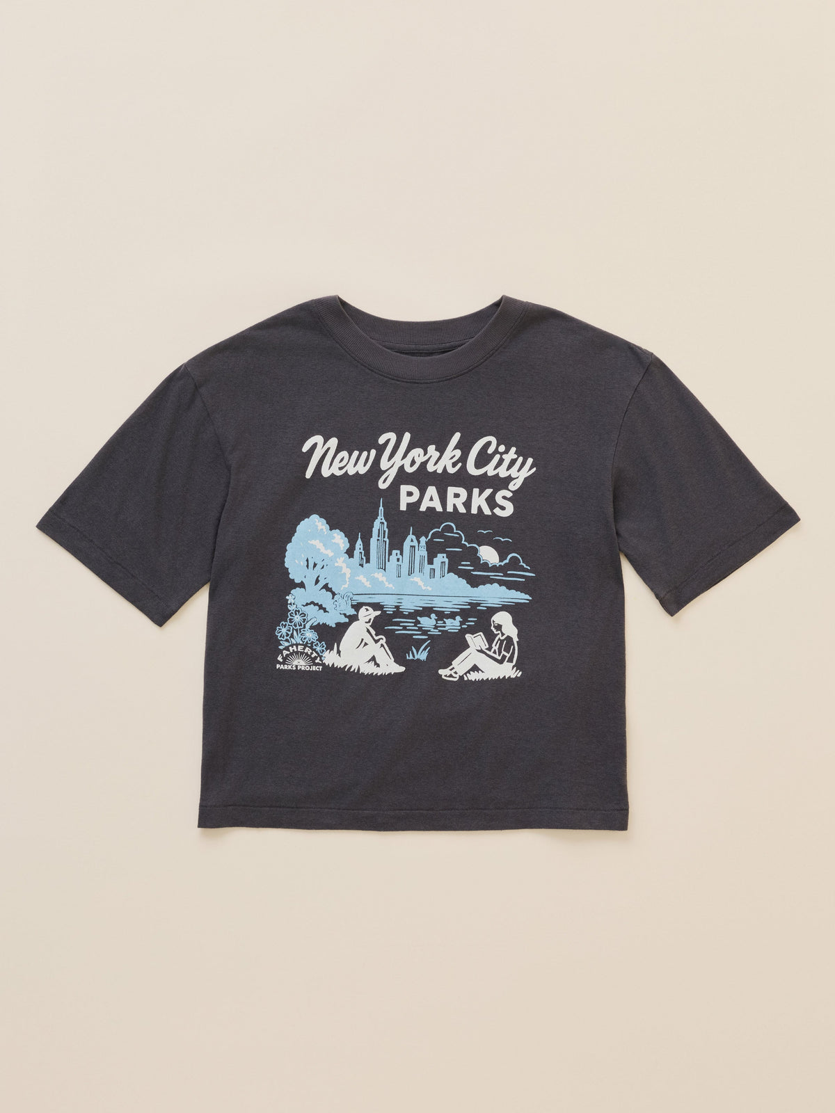 Faherty x Parks Project NYC Parks Hemp Blend Vintage Tee - Washed Black
