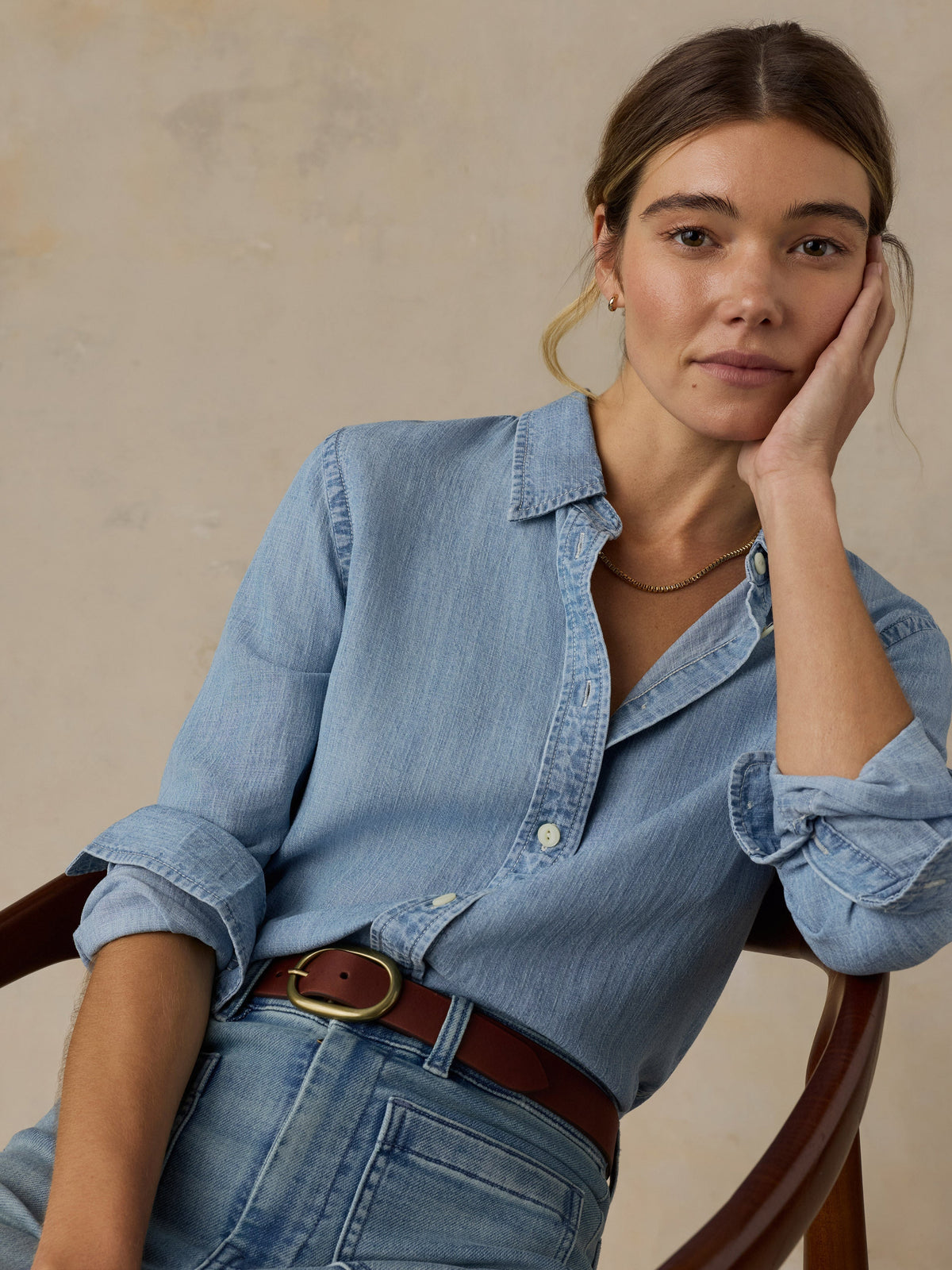 Tried & True Chambray Shirt - Mid Wash