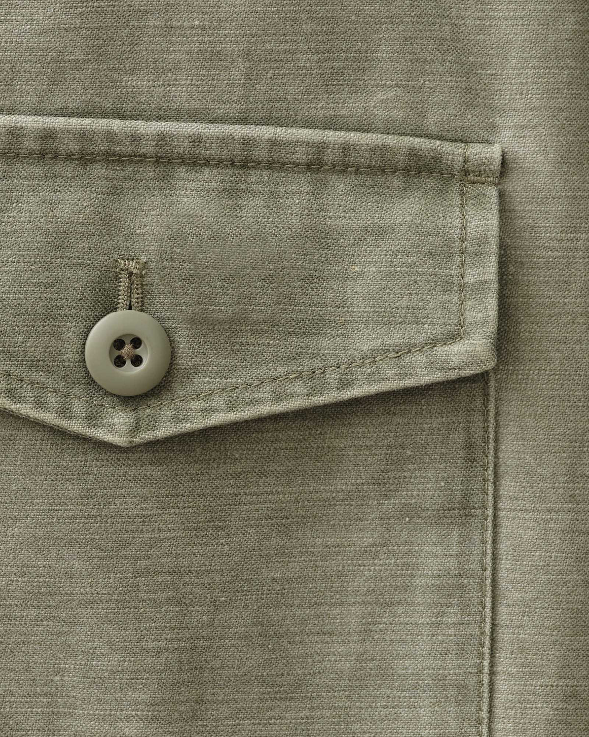The Surplus Shirt in Field Olive Reverse Sateen