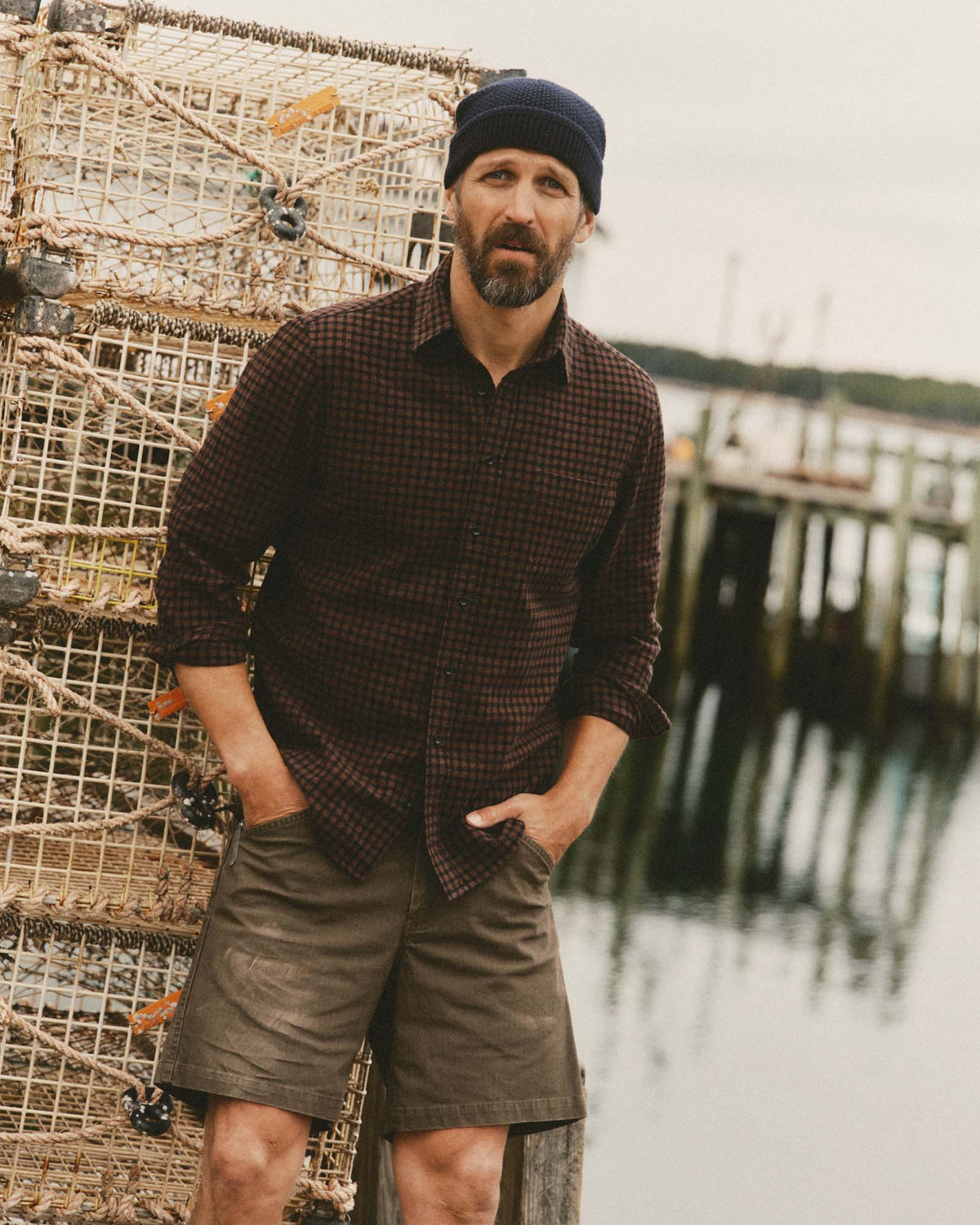 The California Shirt in Black Cherry Gingham