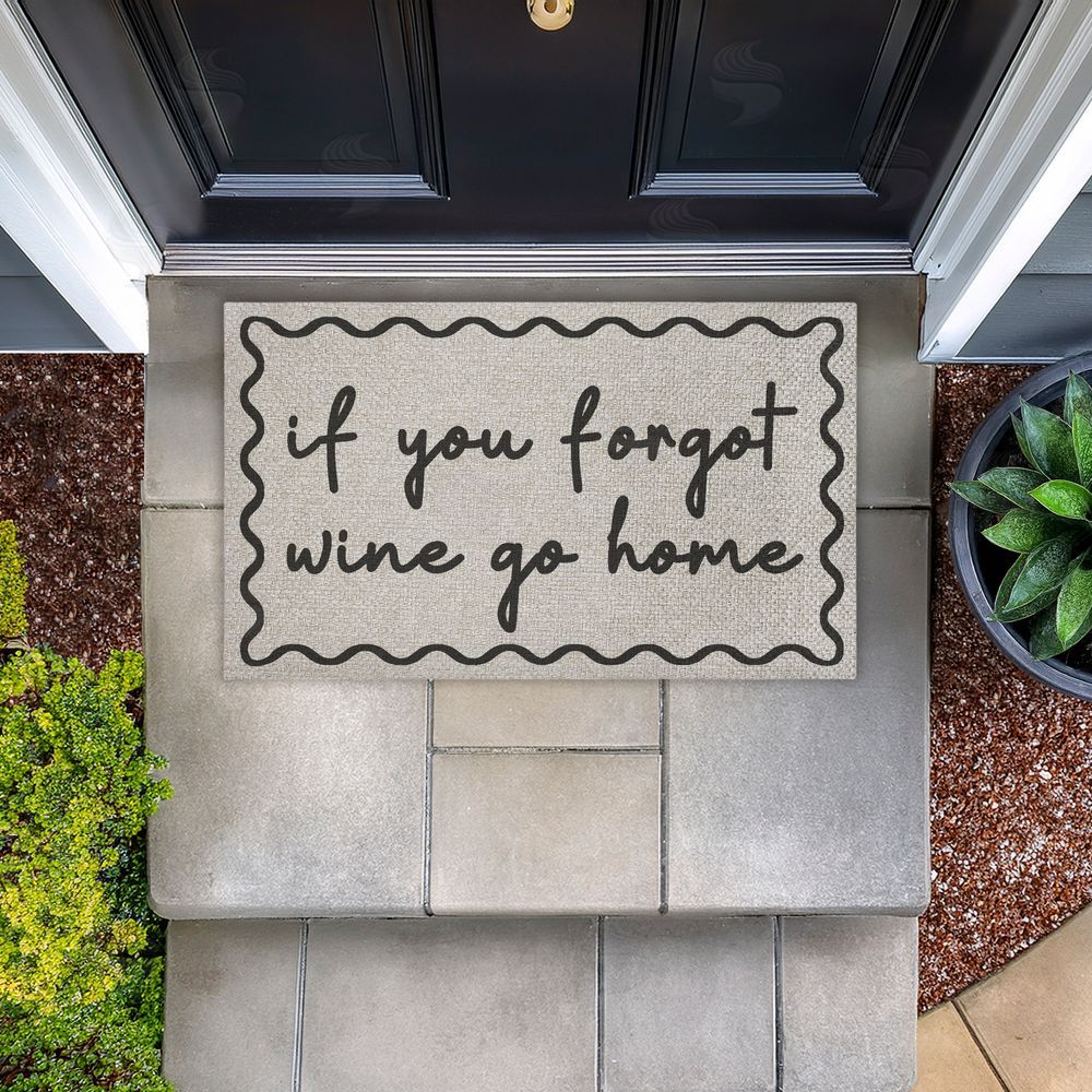 Stupell Studio | If You Forgot Wine Go Home Faux Sisal Door Mat