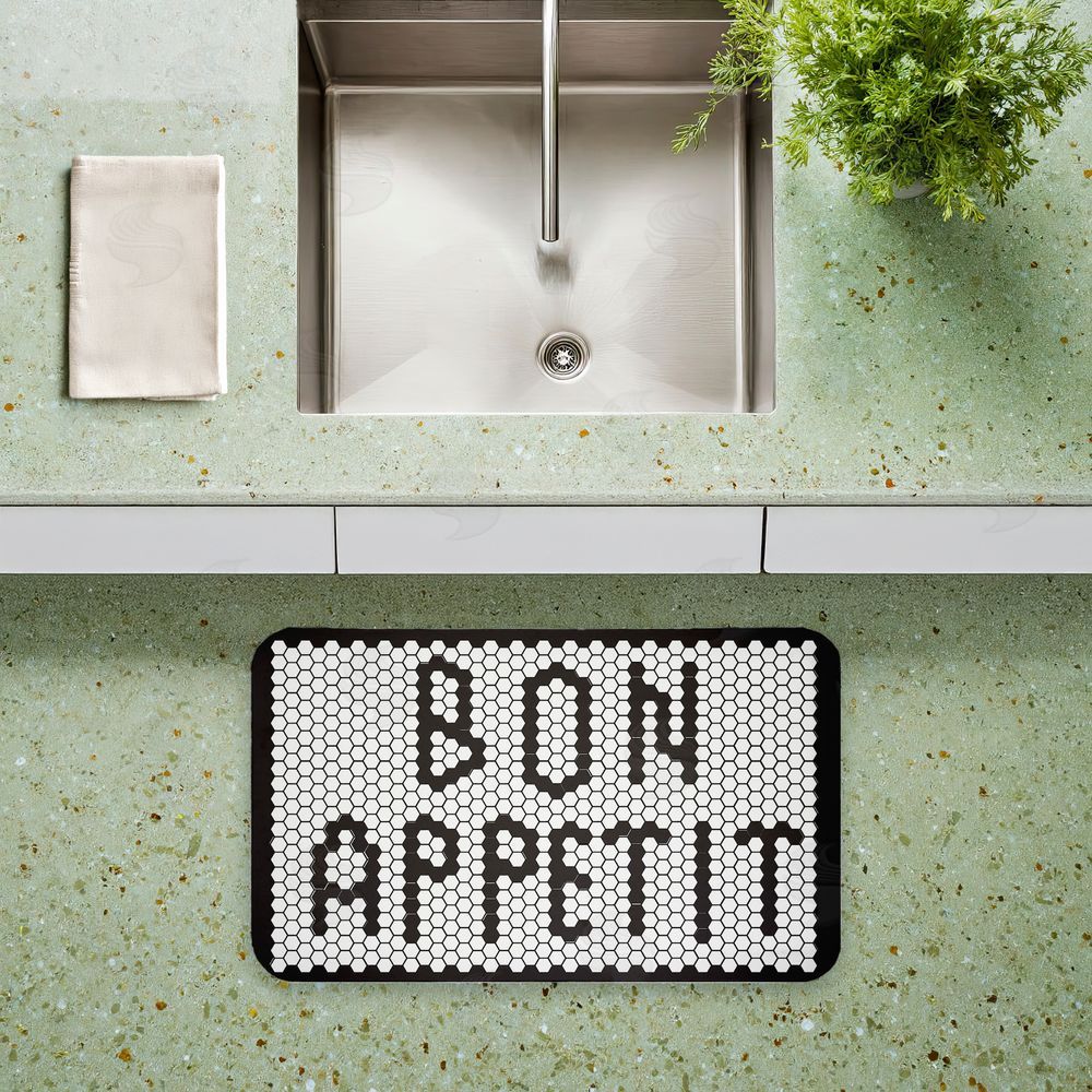 Elizabeth Medley | Bon Appetit Mosaic Pattern Anti-Fatigue Mat