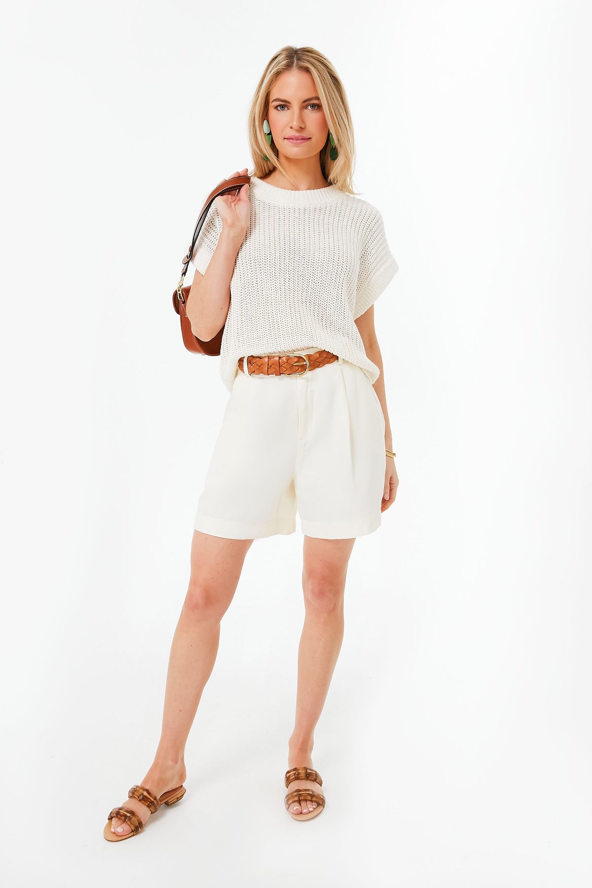 Cream Oliva Linen Vest